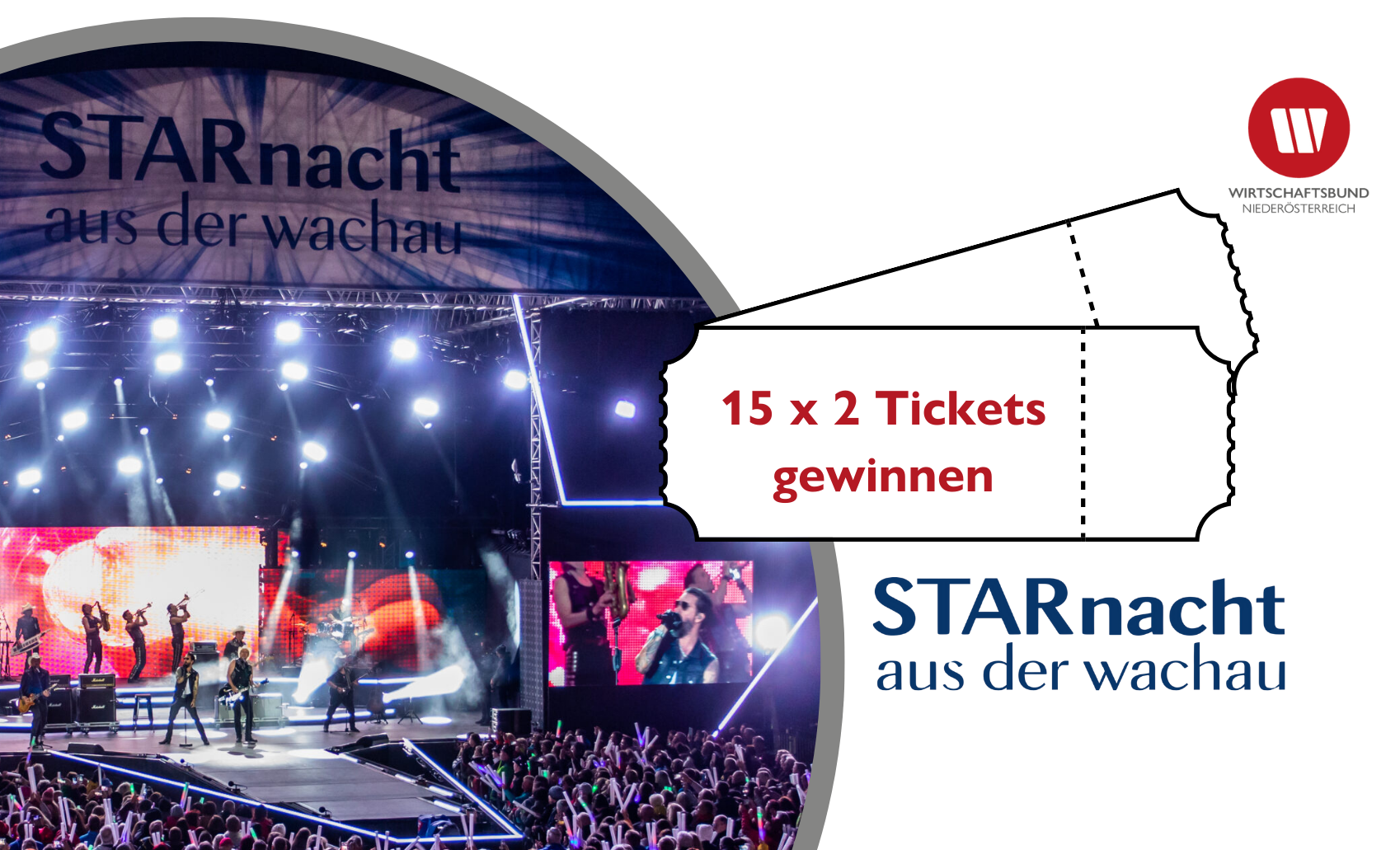 Gewinnspiel Starnacht in der Wachau. 15 mal 2 Tickets zu gewinnen